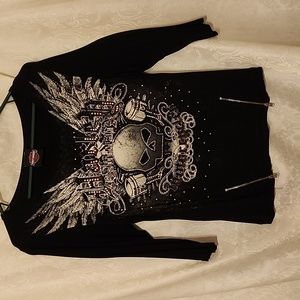 Harley Davison short sleeve shirt.  Women's Small